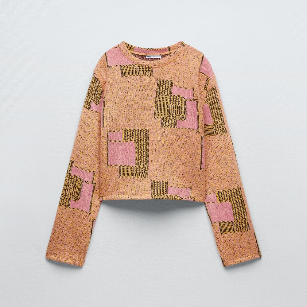SHORT JACQUARD SWEATER